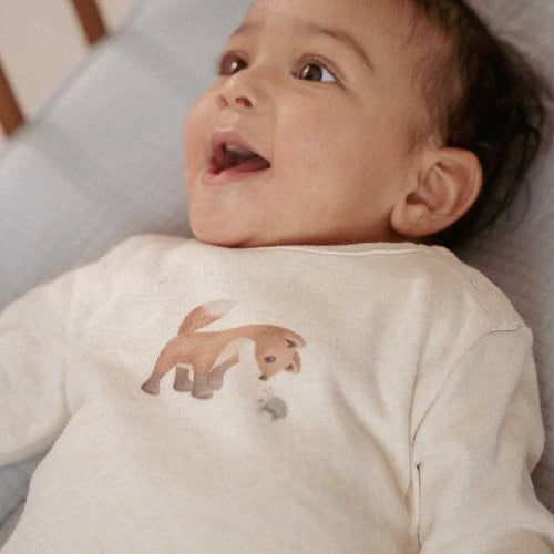 Shirt Long Sleeve - Sand - Forest Friends - Fox