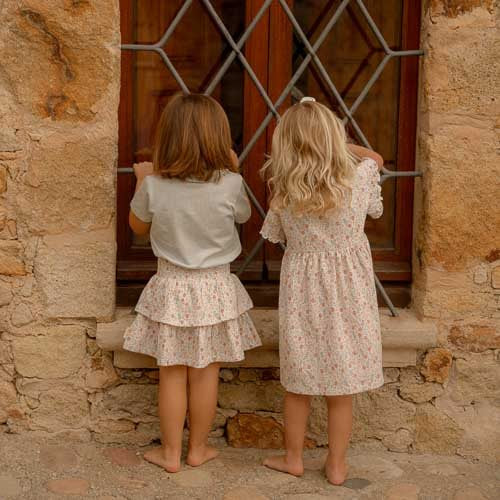 Dress Short Sleeve - White - Fairy Garden