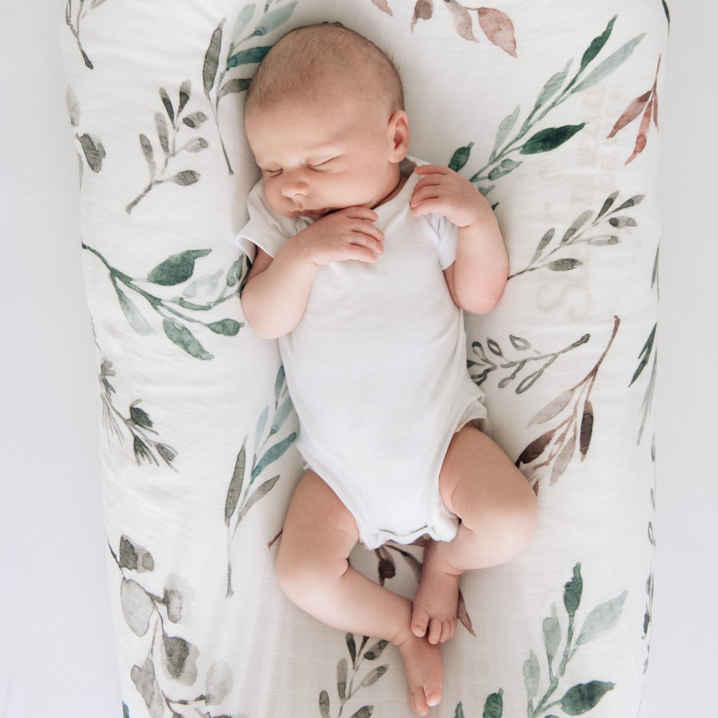 Bamboo Baby Swaddle Blanket, Botanical Print