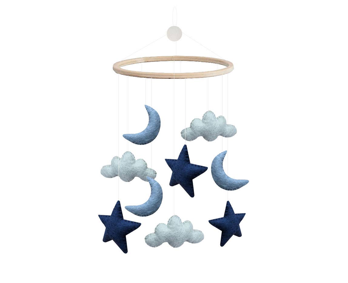 Mobile, Star/Moon/Cloud, Blue