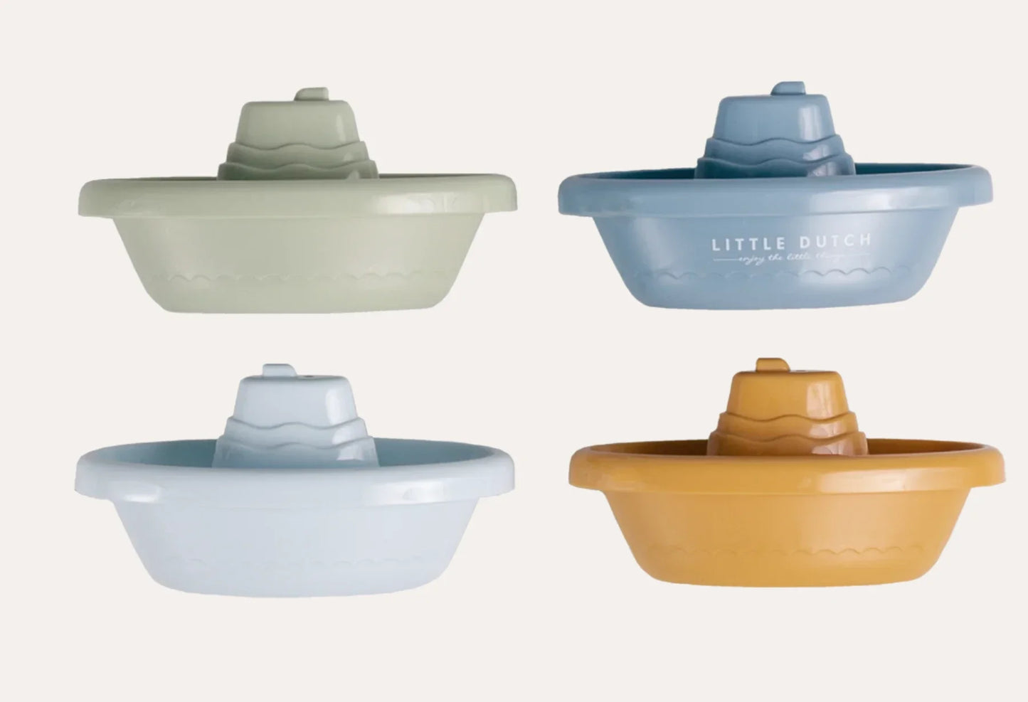 Stackable Bath Boats - Blue