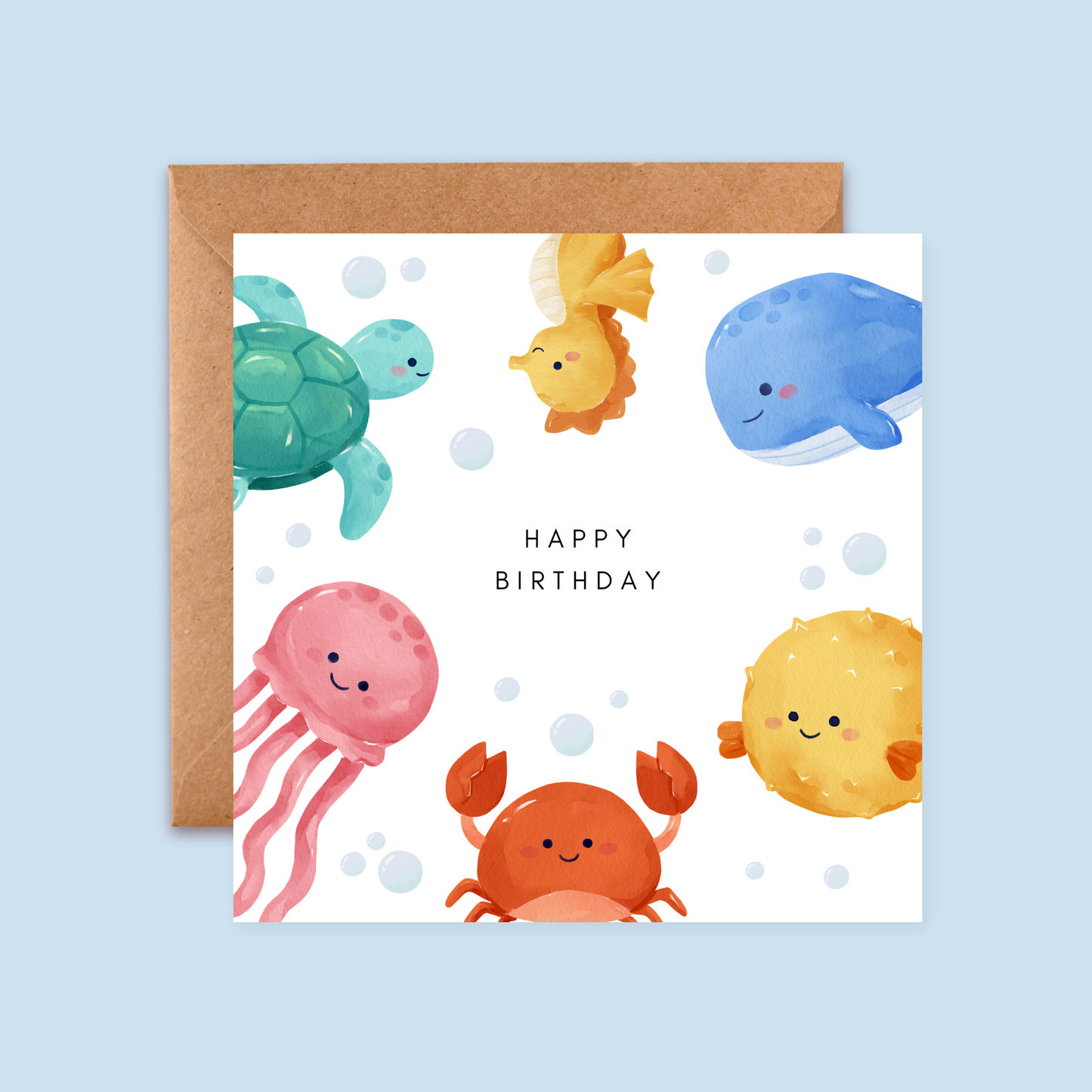 Children's Birthday Card | Ocean Animal Baby Cards