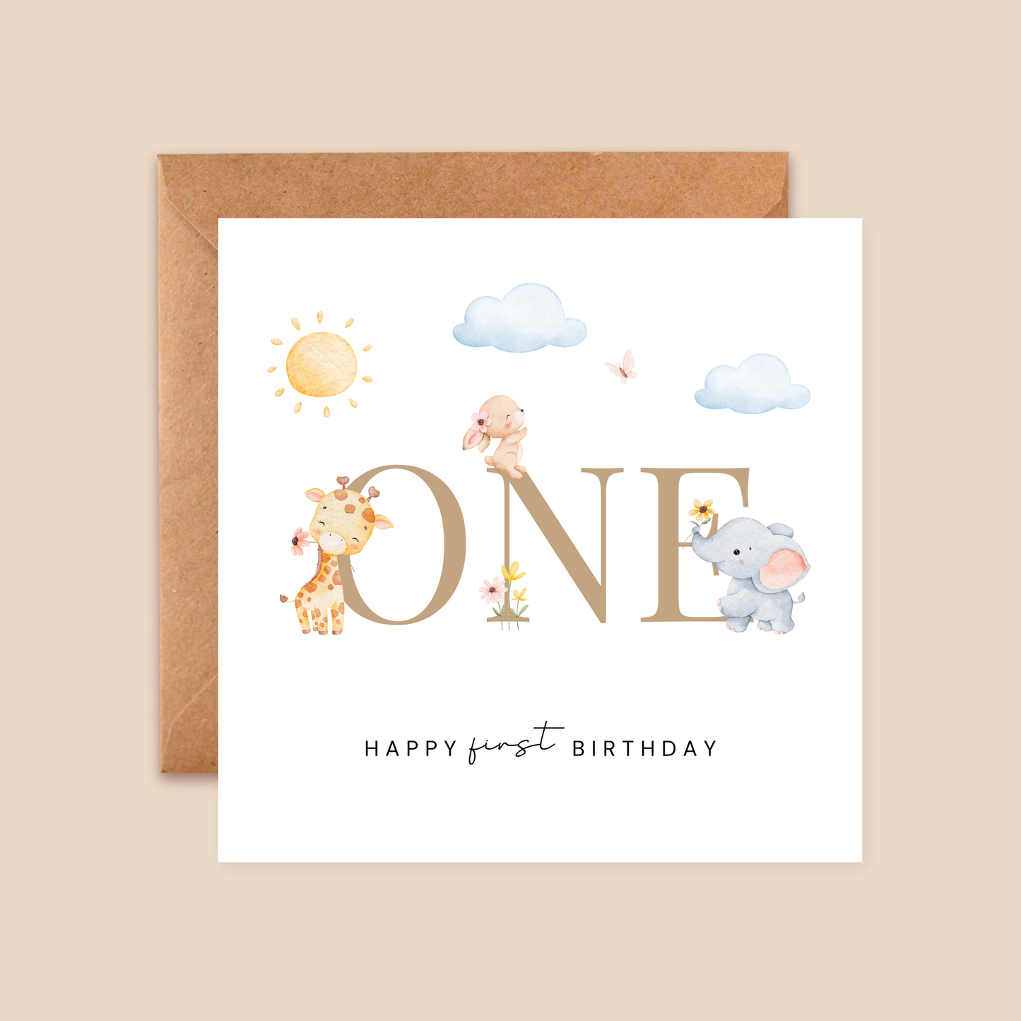 Age 1 Birthday Card | Milestone Age Cards | Baby Cards