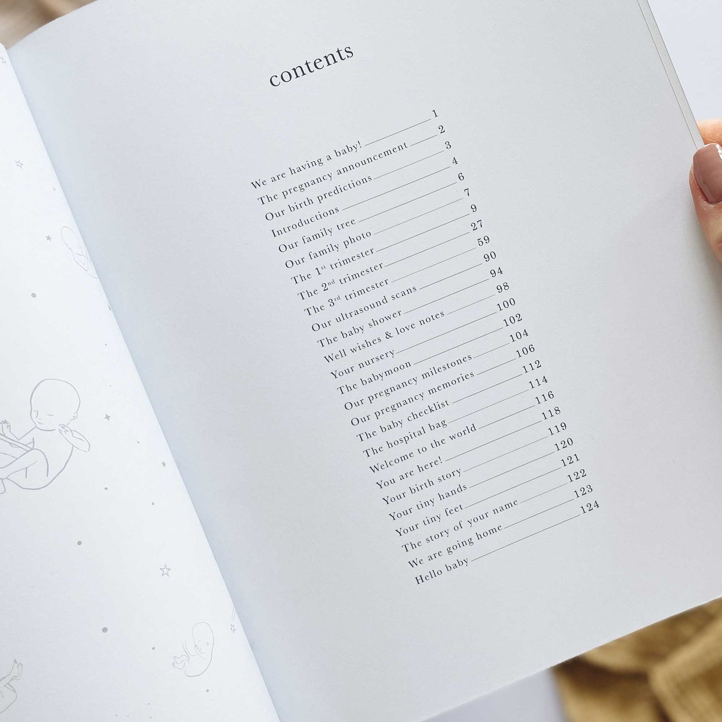 NEW - My Pregnancy Journal - White with Gilded Edges