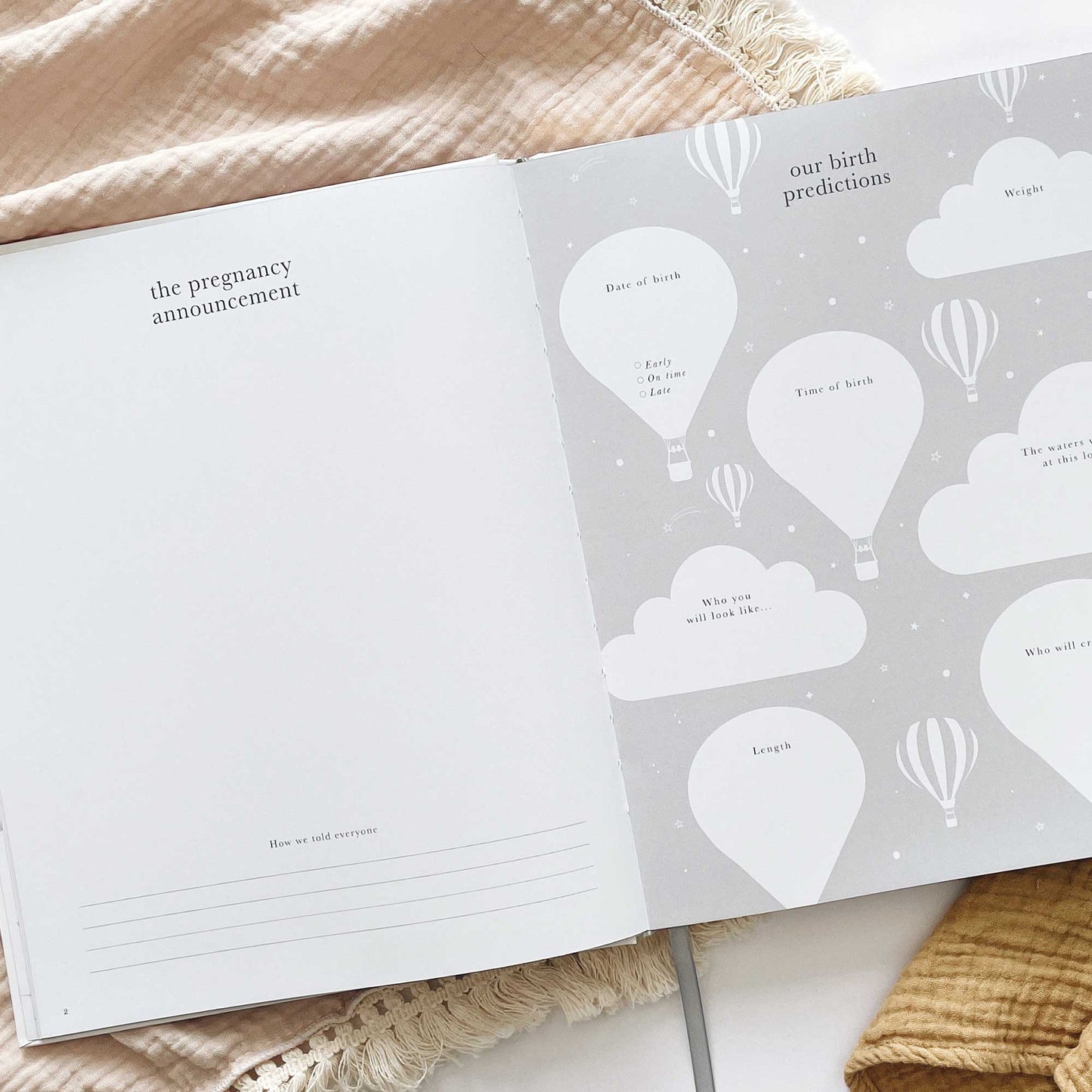 NEW - My Pregnancy Journal - White with Gilded Edges