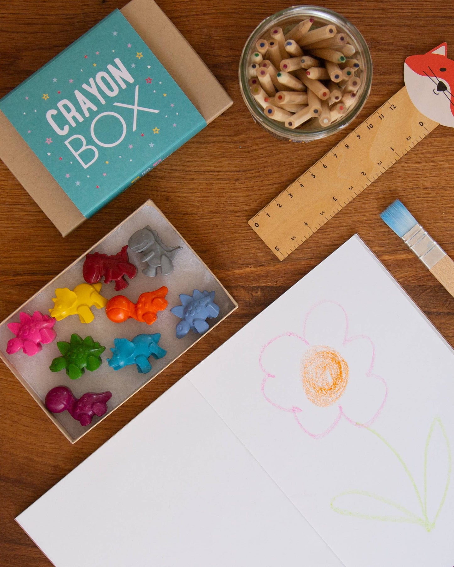 Set of 9 handmade Dinosaur Wax Crayons - dinosaur gift