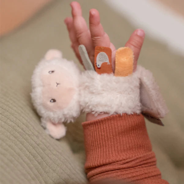 Little Farm Wrist Soft Rattle - Lamb