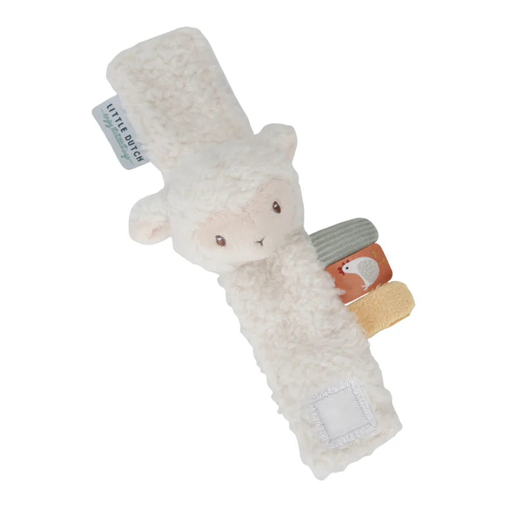 Little Farm Wrist Soft Rattle - Lamb