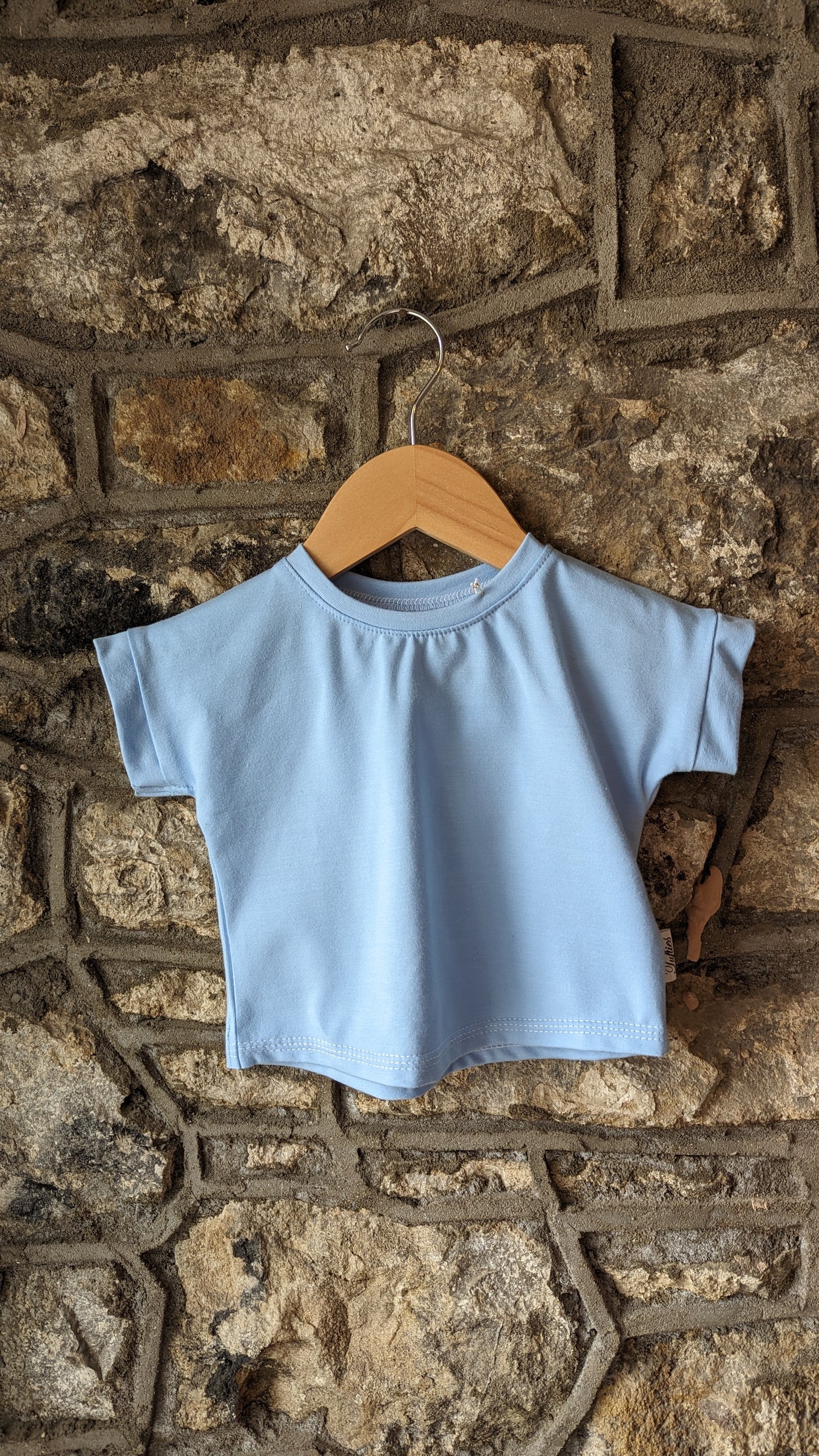 Tufties Boutique - Cuffed Tee Sky Blue