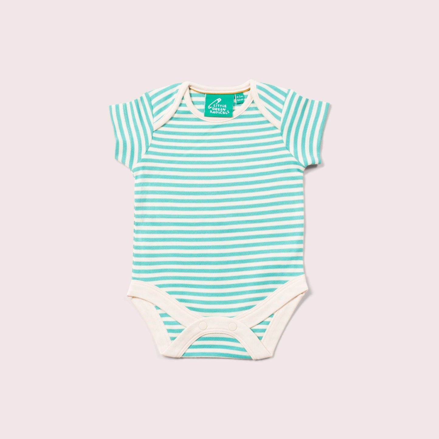 Ocean Stripe Organic Baby Bodysuit