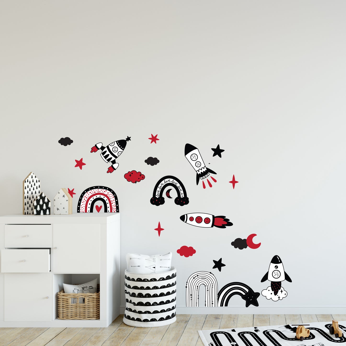 Sensory Wall Stickers - Rockets & Rainbows