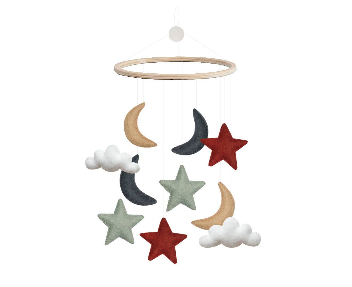 Mobile, Star/Moon/Cloud, Red/Blue