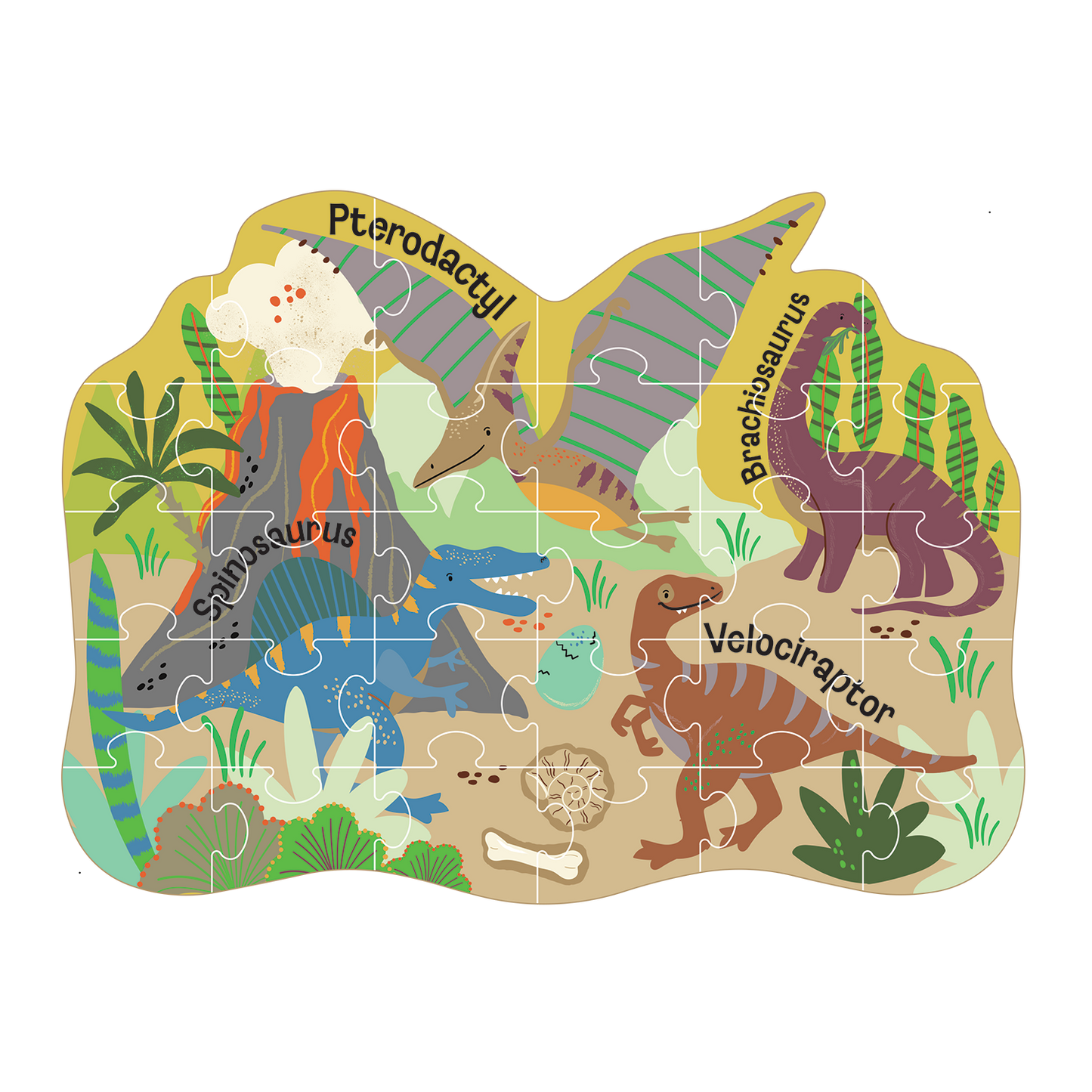 Dino 30pc Shaped Puzzle