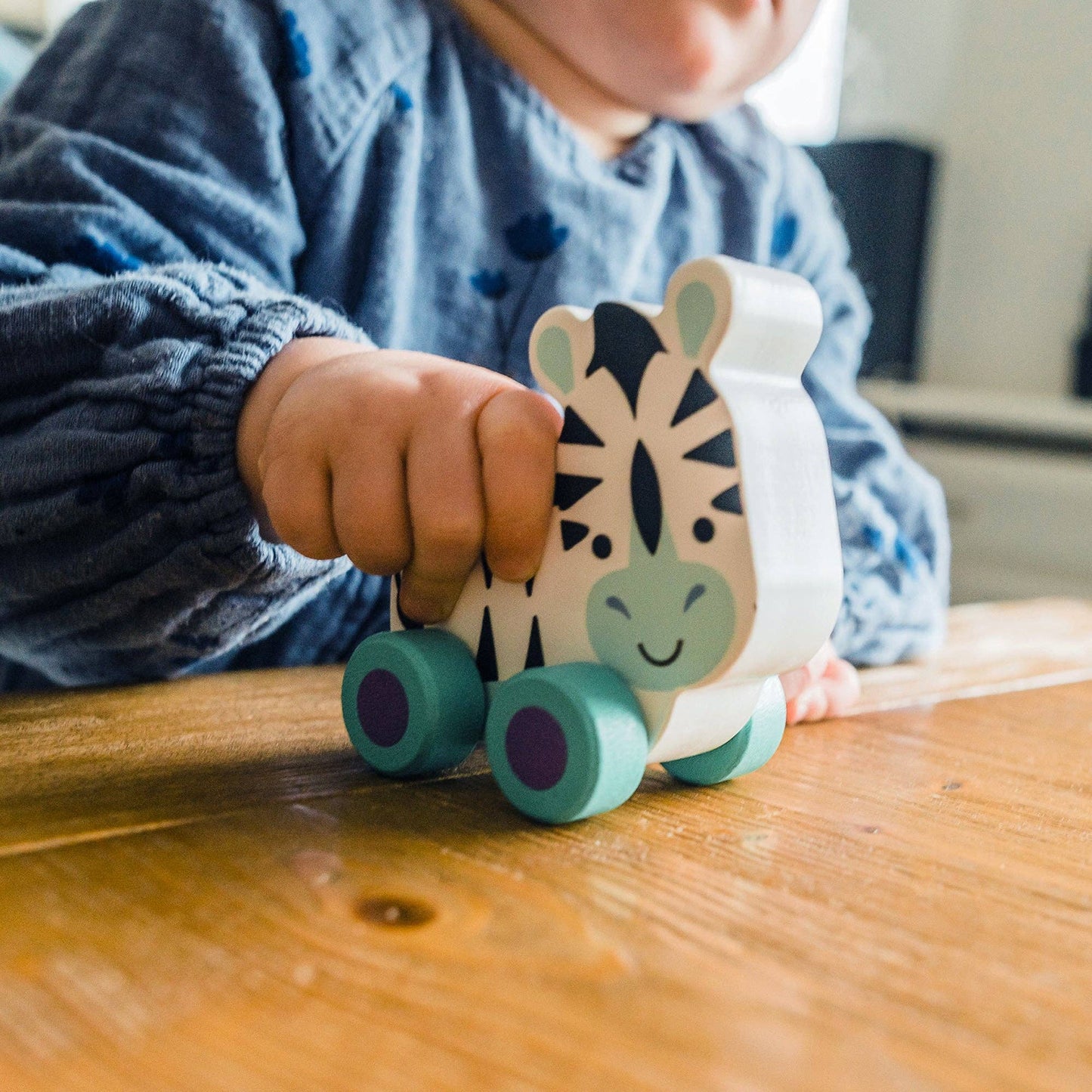 Zebra First Wooden Push Toy