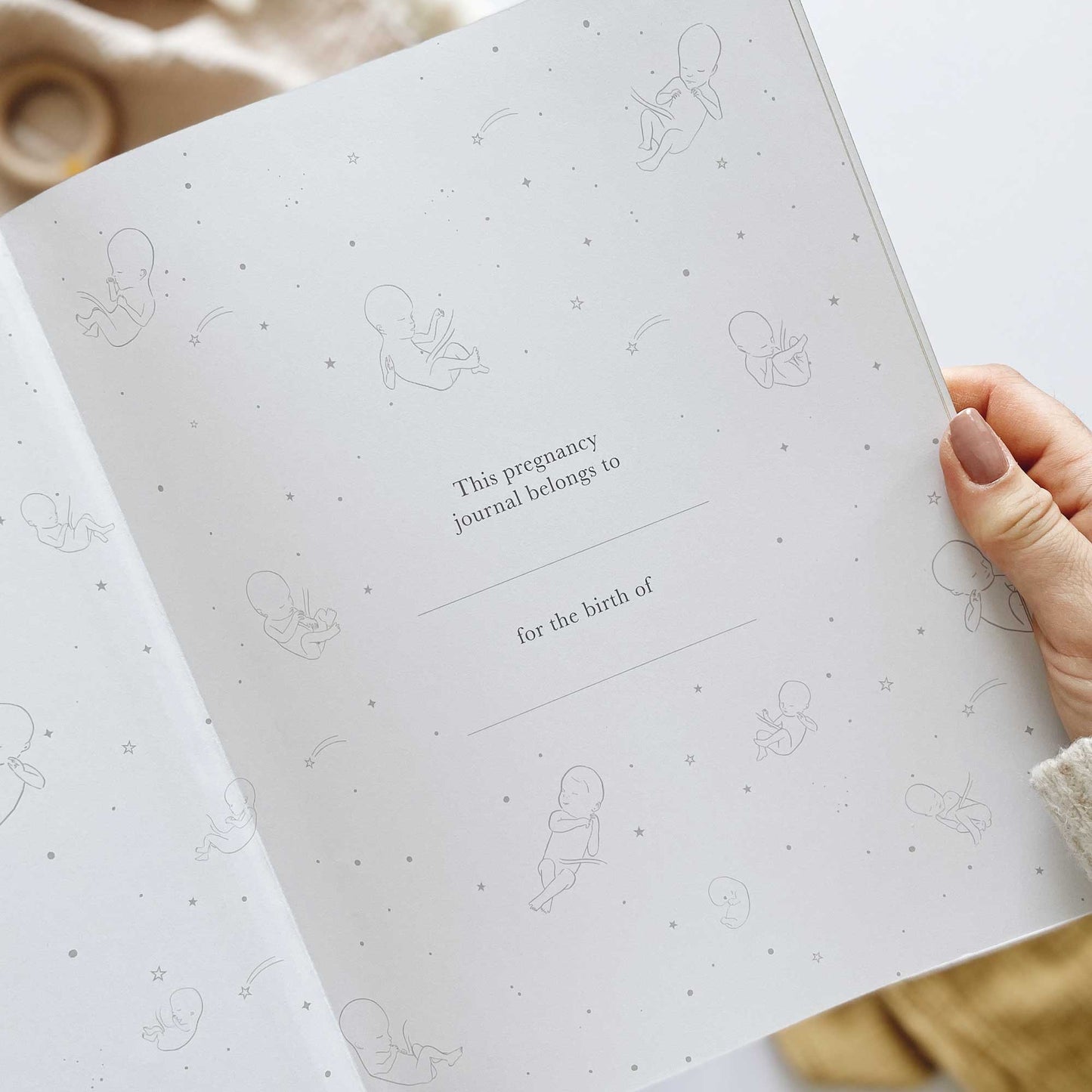 NEW - My Pregnancy Journal - White with Gilded Edges