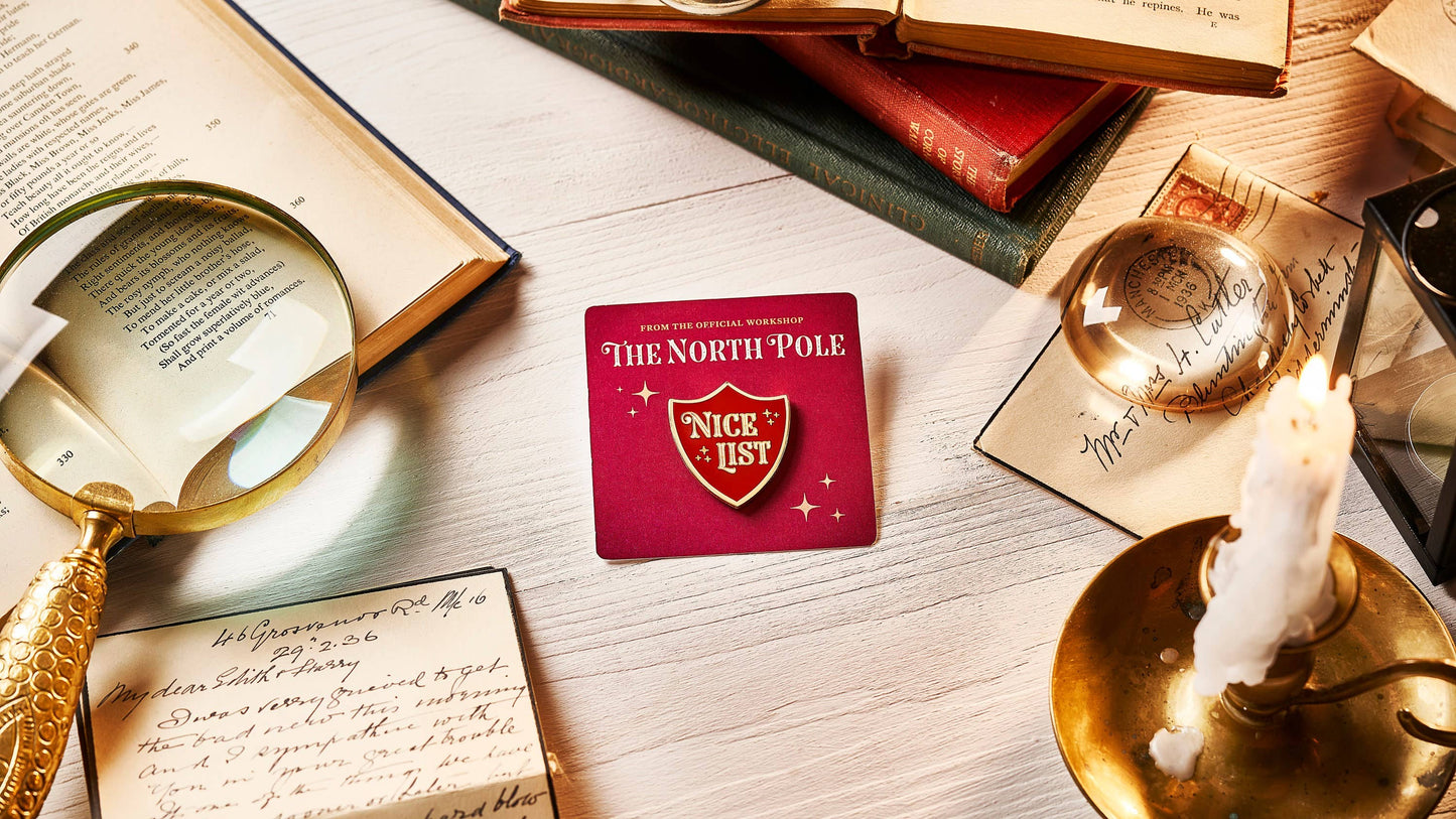 Nice List Badge Enamel Pin