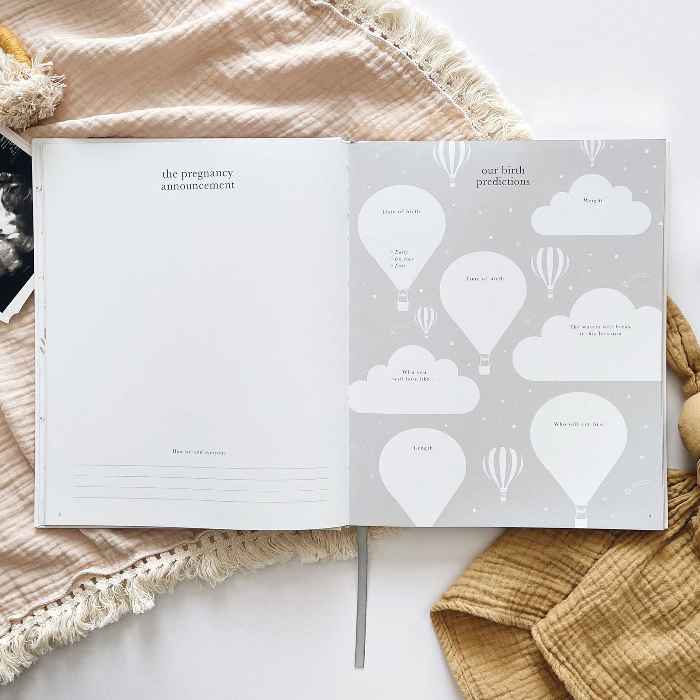 NEW - My Pregnancy Journal - White with Gilded Edges