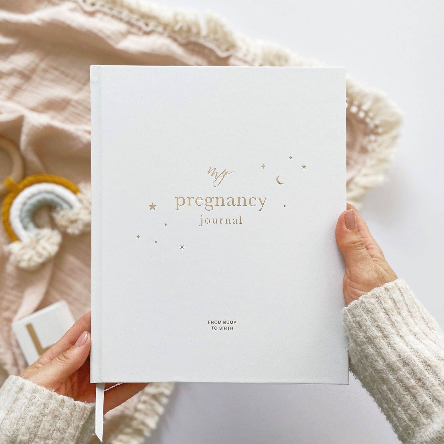 NEW - My Pregnancy Journal - White with Gilded Edges