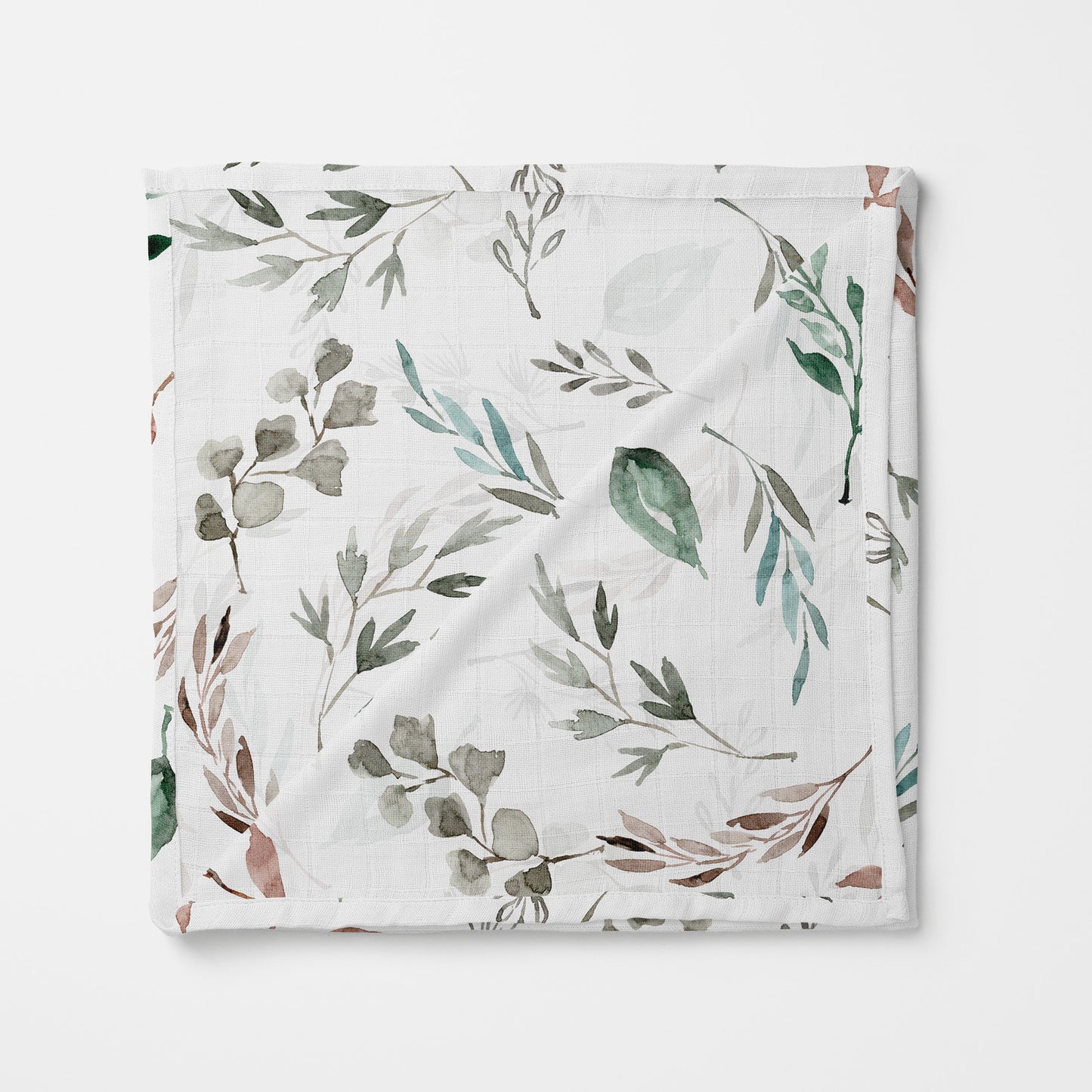 Bamboo Baby Swaddle Blanket, Botanical Print