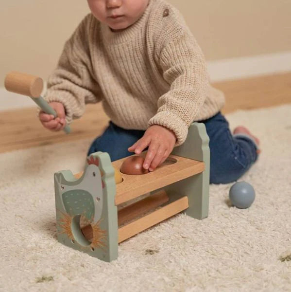 Pounding Bench With Rolling Balls Little Farm FSC