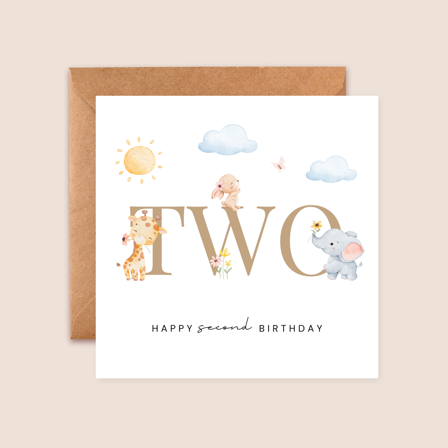 Age 2 Birthday Card | Milestone Age Cards | Baby Cards