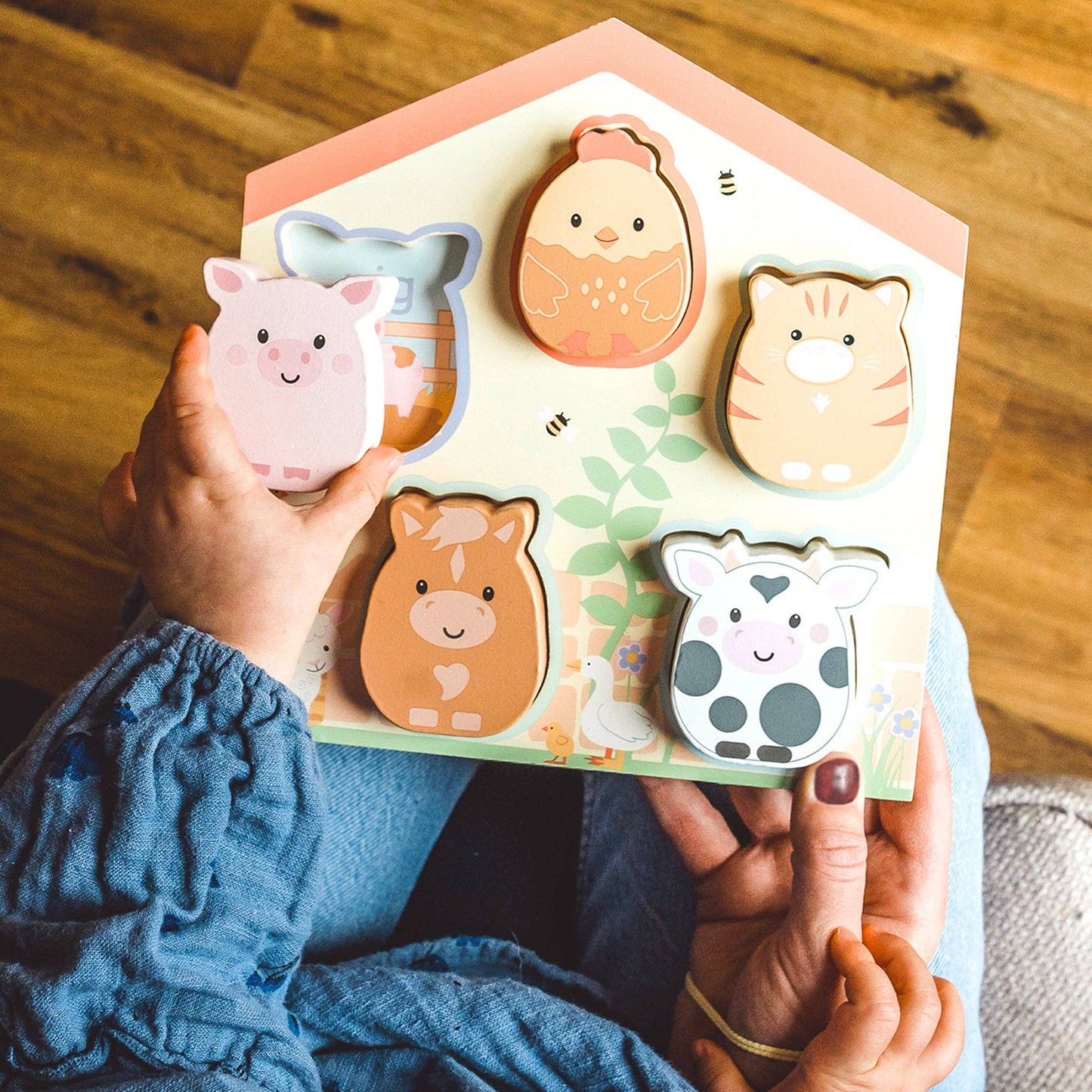 Farmyard Wooden Barn Shape Puzzle