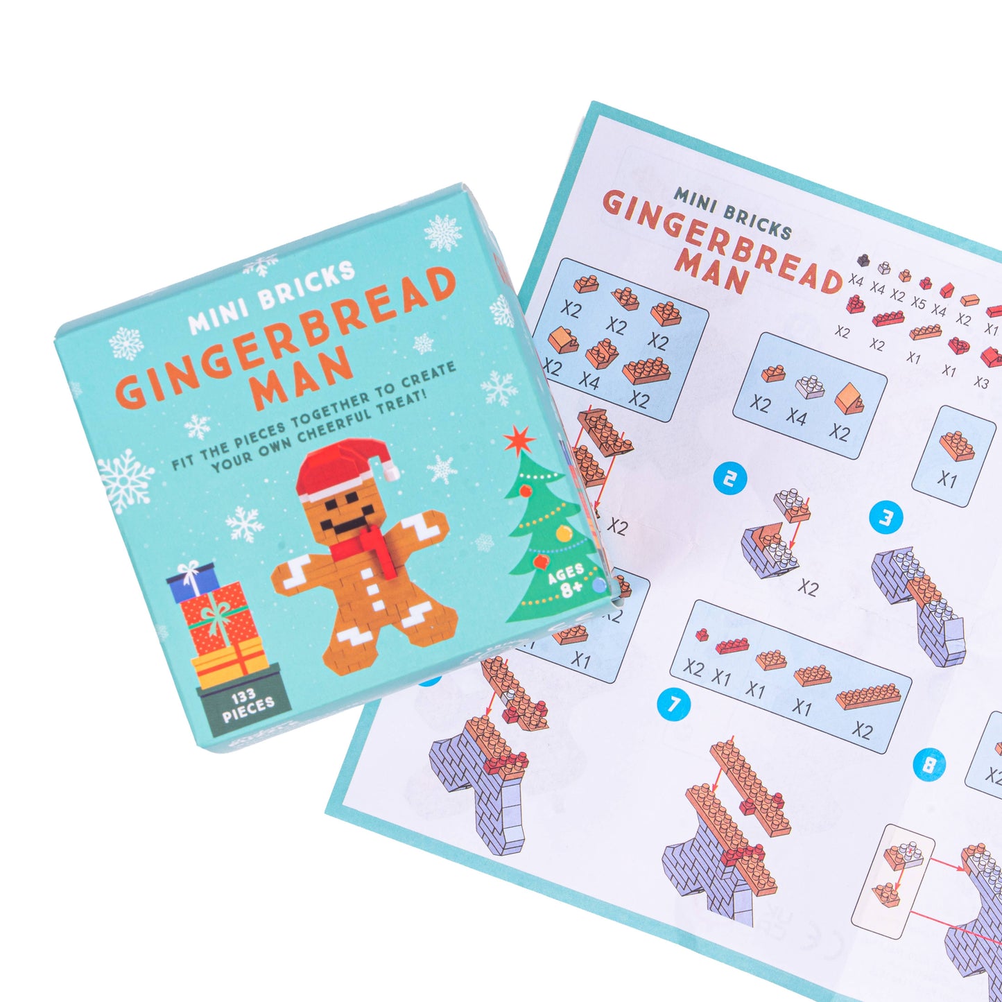 Festive Mini Bricks (Xmas Tree & Gingerbread Man)-Mixed Pack