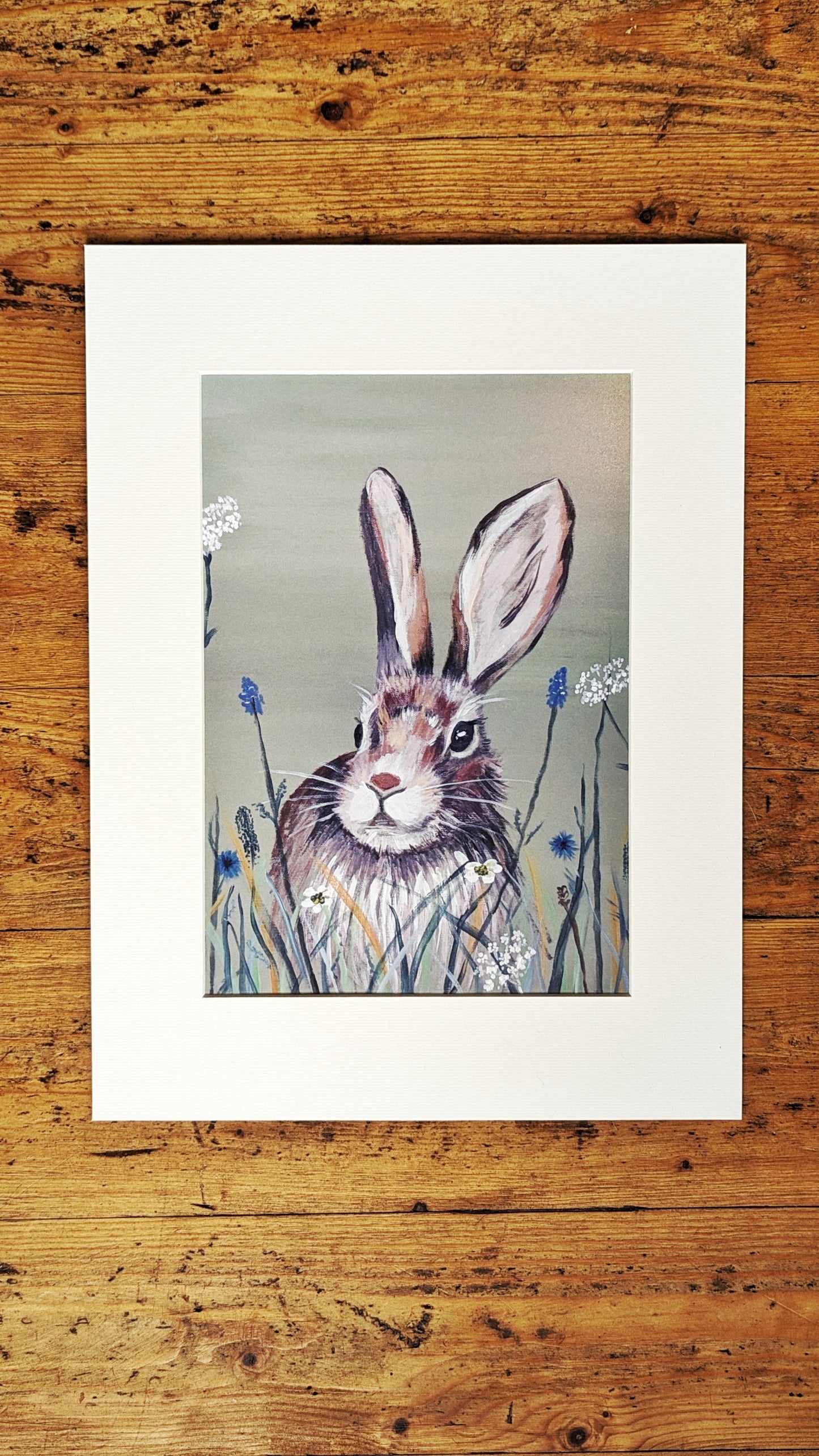 Wall Art - Watercolour Hare in the Meadow