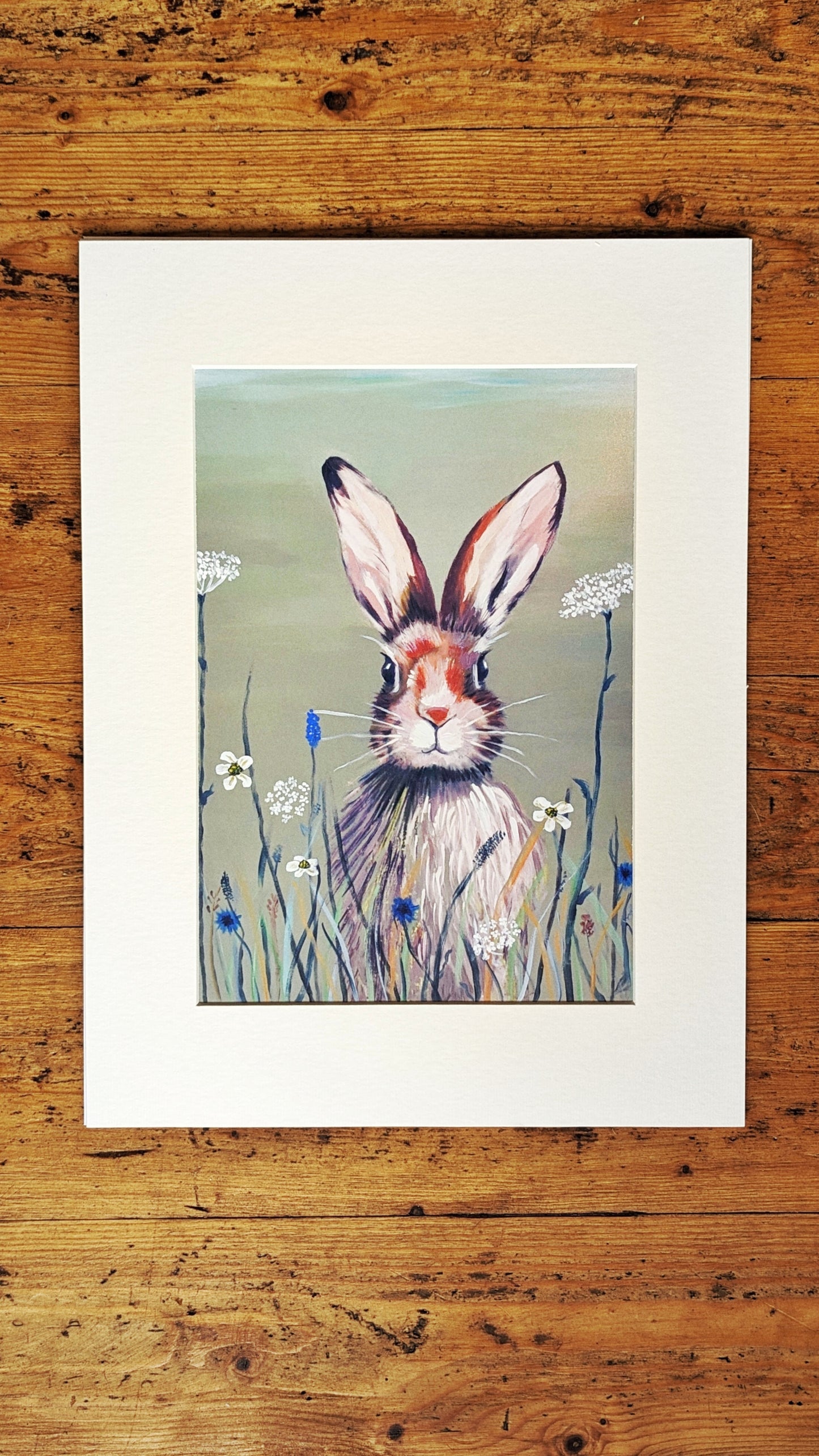 Wall Art - Watercolour Hare in the Meadow