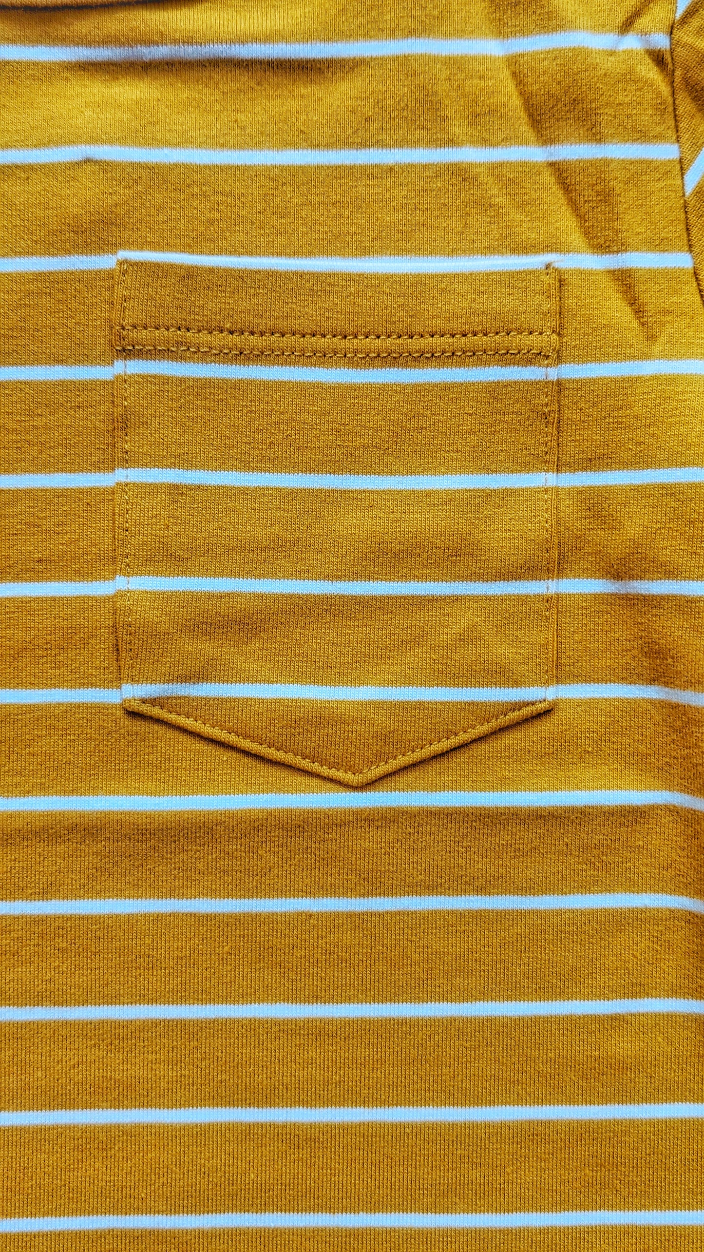 Long Sleeve Striped Top - Mustard