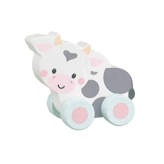 Cow Wooden First Push Toy