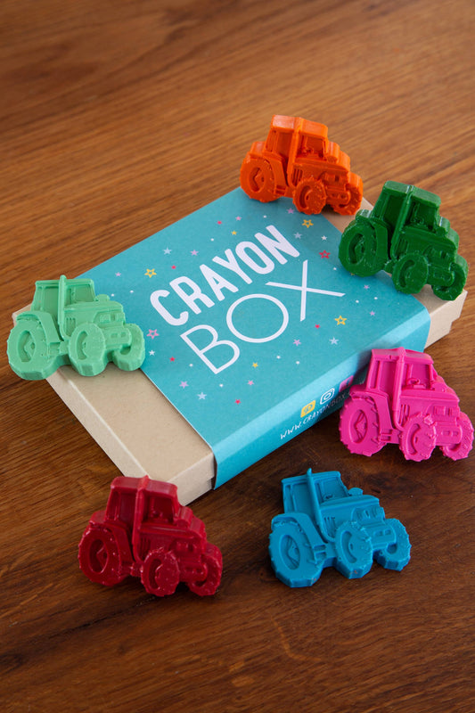 Tractor shaped wax Crayons