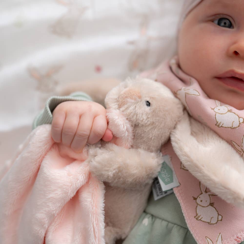 Beige Bunny Plush Comforter Blanket