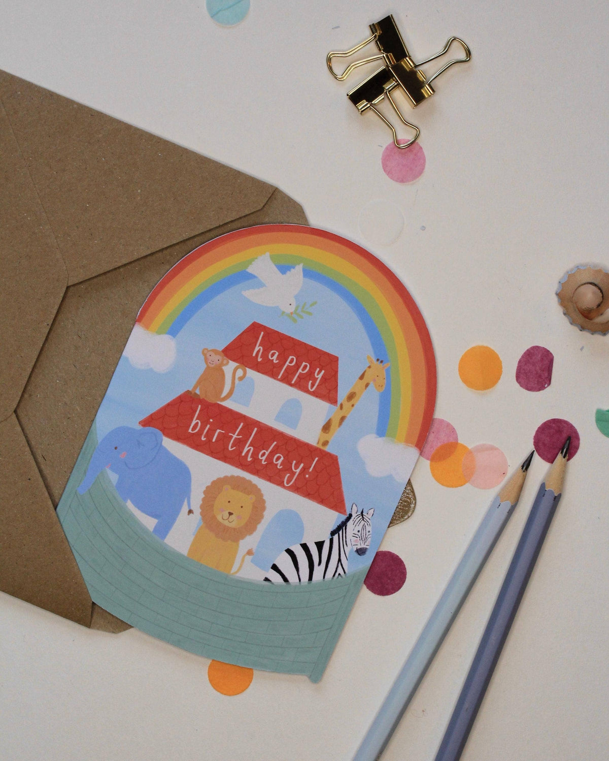 Noah’s Ark Baby Card – Rocking New Baby Card