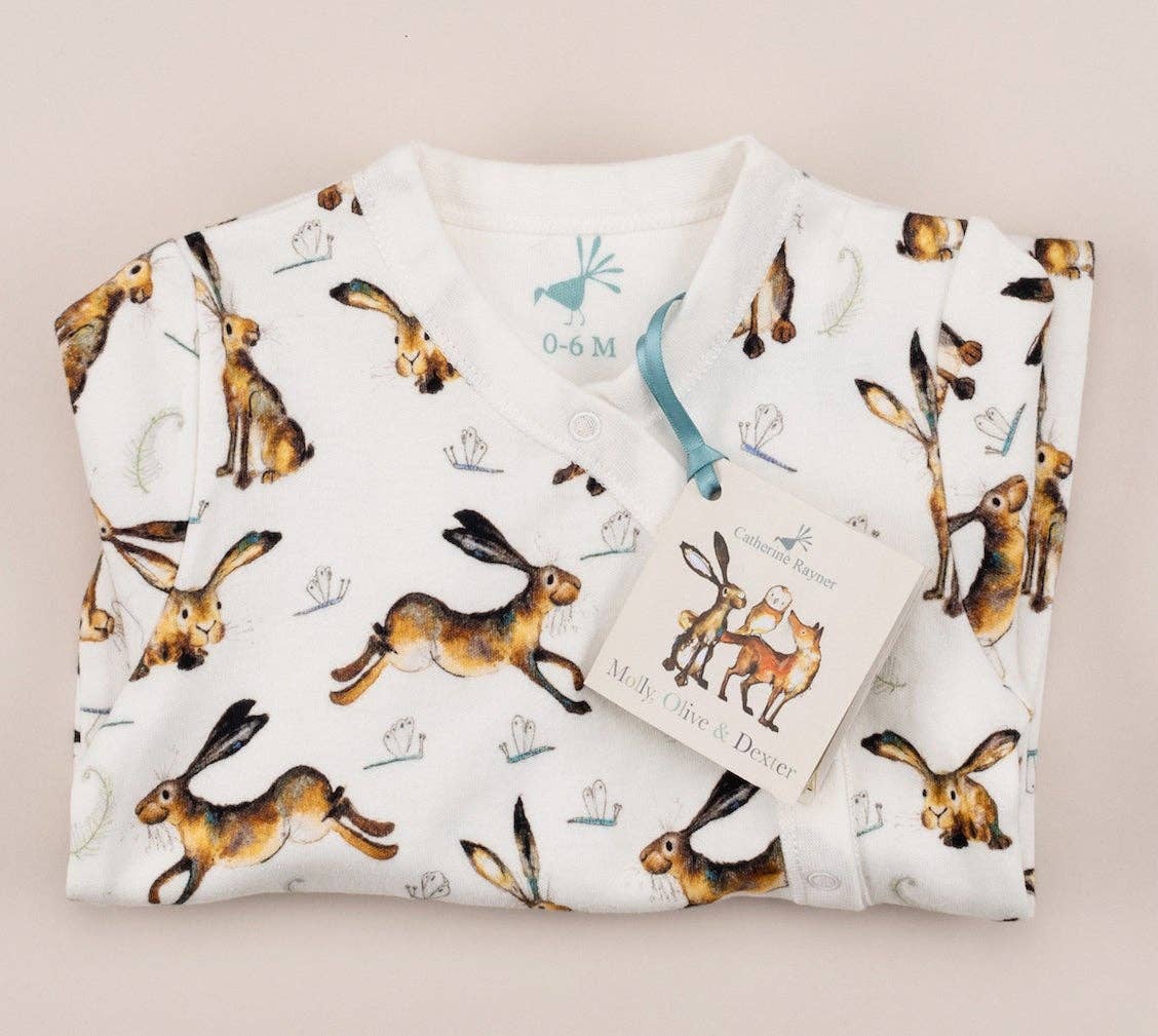 *SALE*Molly Hare Print Babygrow