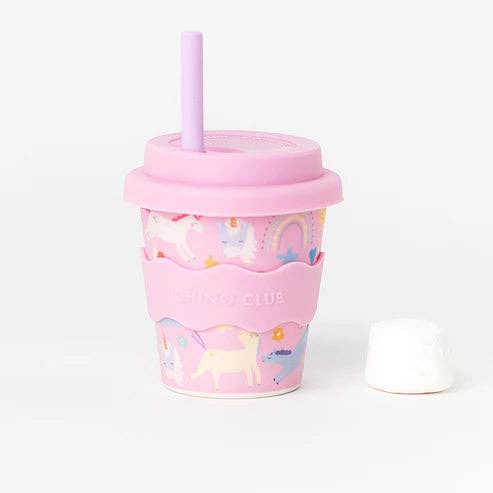 Pink Unicorn Chino Cup 8oz (STRAW INCLUDED)