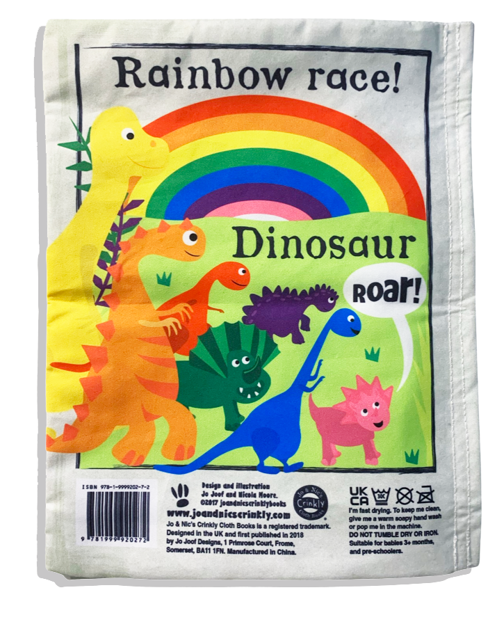 Jo & Nic's Crinkly Cloth Books - Rainbow Dinosaurs