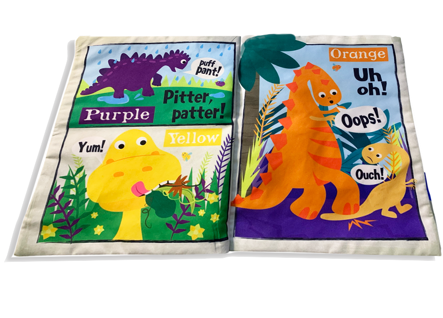 Jo & Nic's Crinkly Cloth Books - Rainbow Dinosaurs