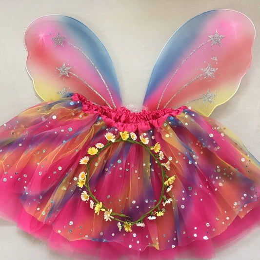 Rainbow Sparkle Flower Fairy Set