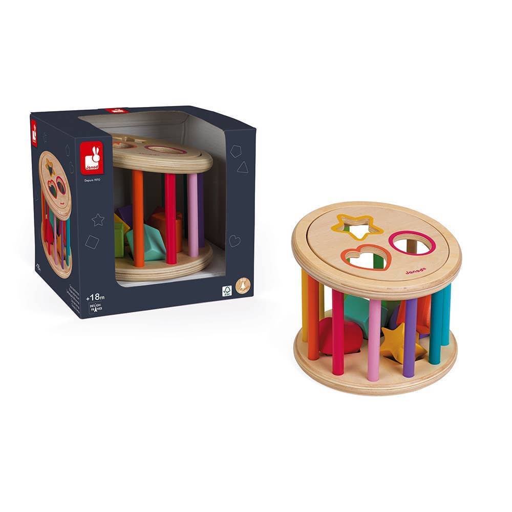 Wood - Shape Sorter Drum