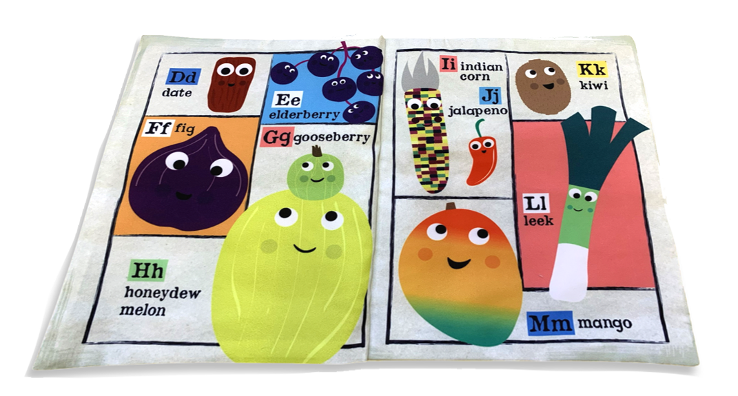 Jo & Nic's Crinkly Cloth Books - Fruit & Veg ABC