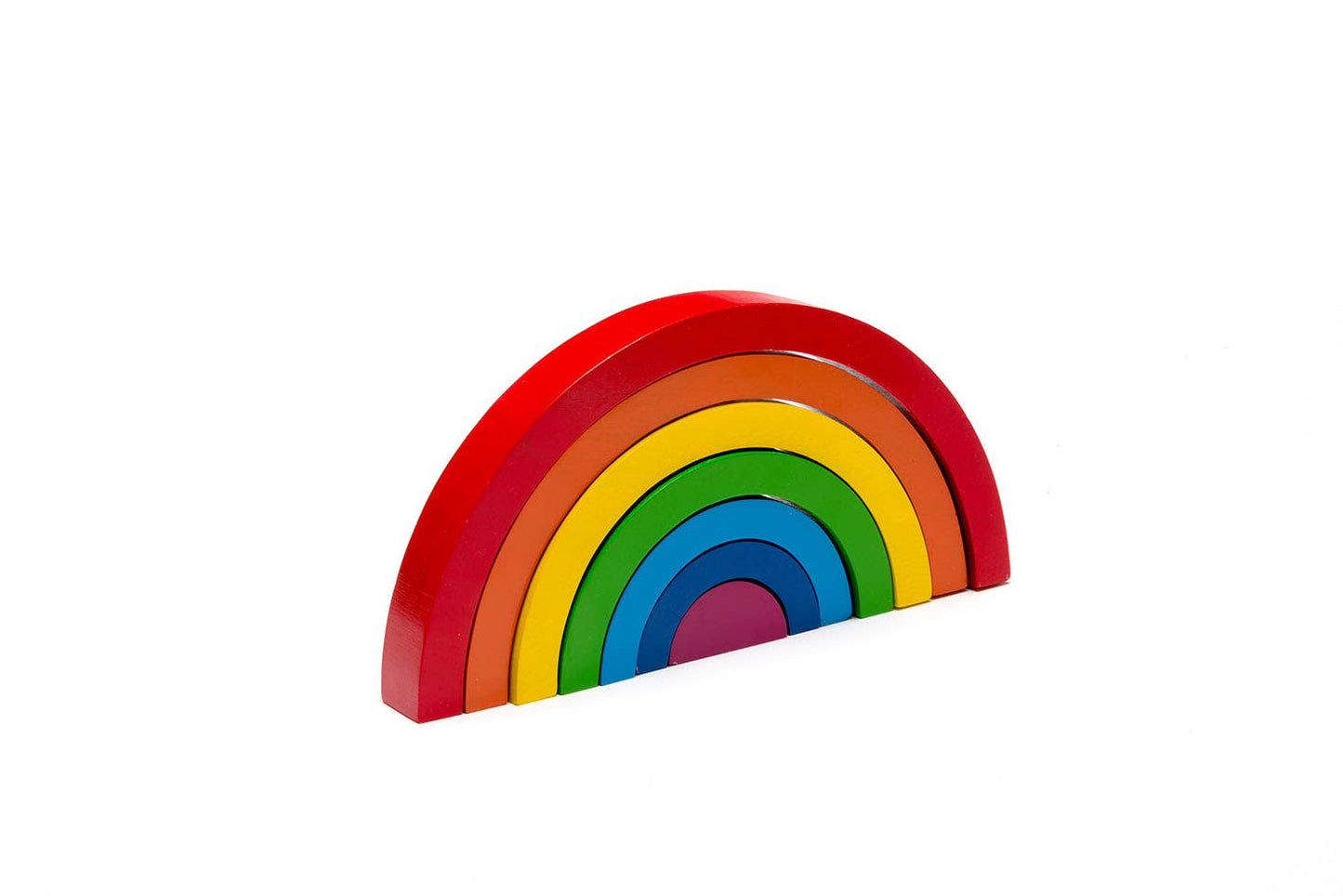 *EX DISPLAY - Wooden Rainbow Toy, Fair Trade & Handmade in bright colours