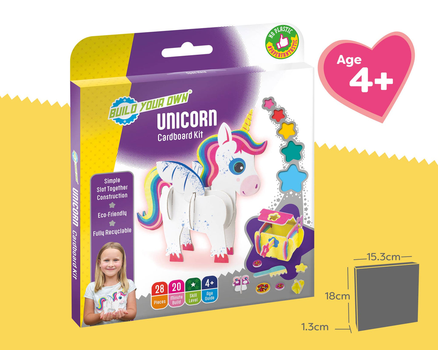 Build Your Own Unicorn - Eco-Friendly Cardboard Craft Kit