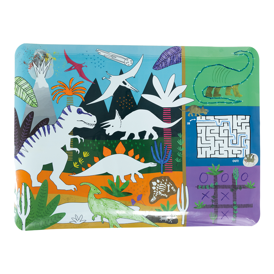 Dino Colouring Fun and Games Mat
