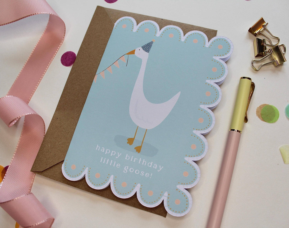 Whimsical Goose Birthday Card