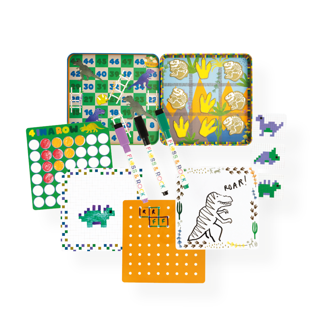 Magnetic Fun & Games Tin - Dinosaur