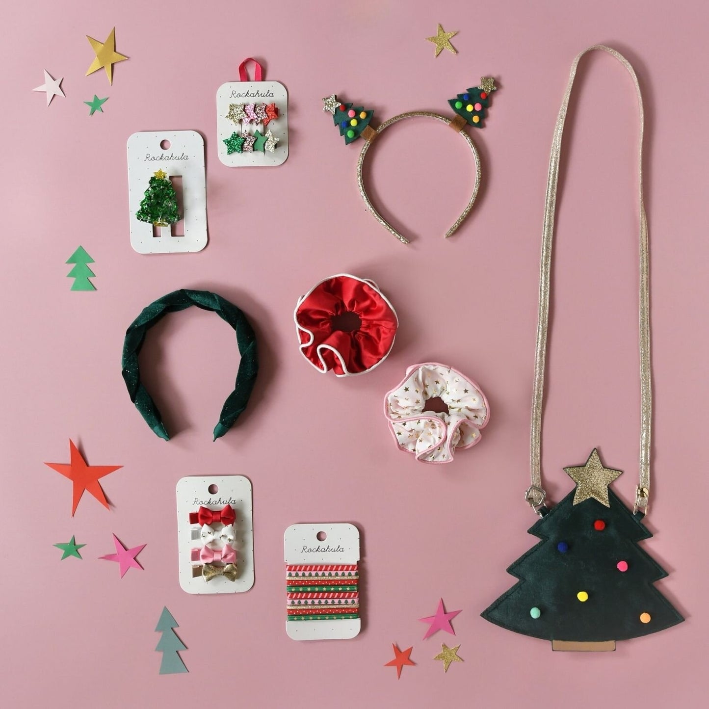 Festive Mini Bow Clips