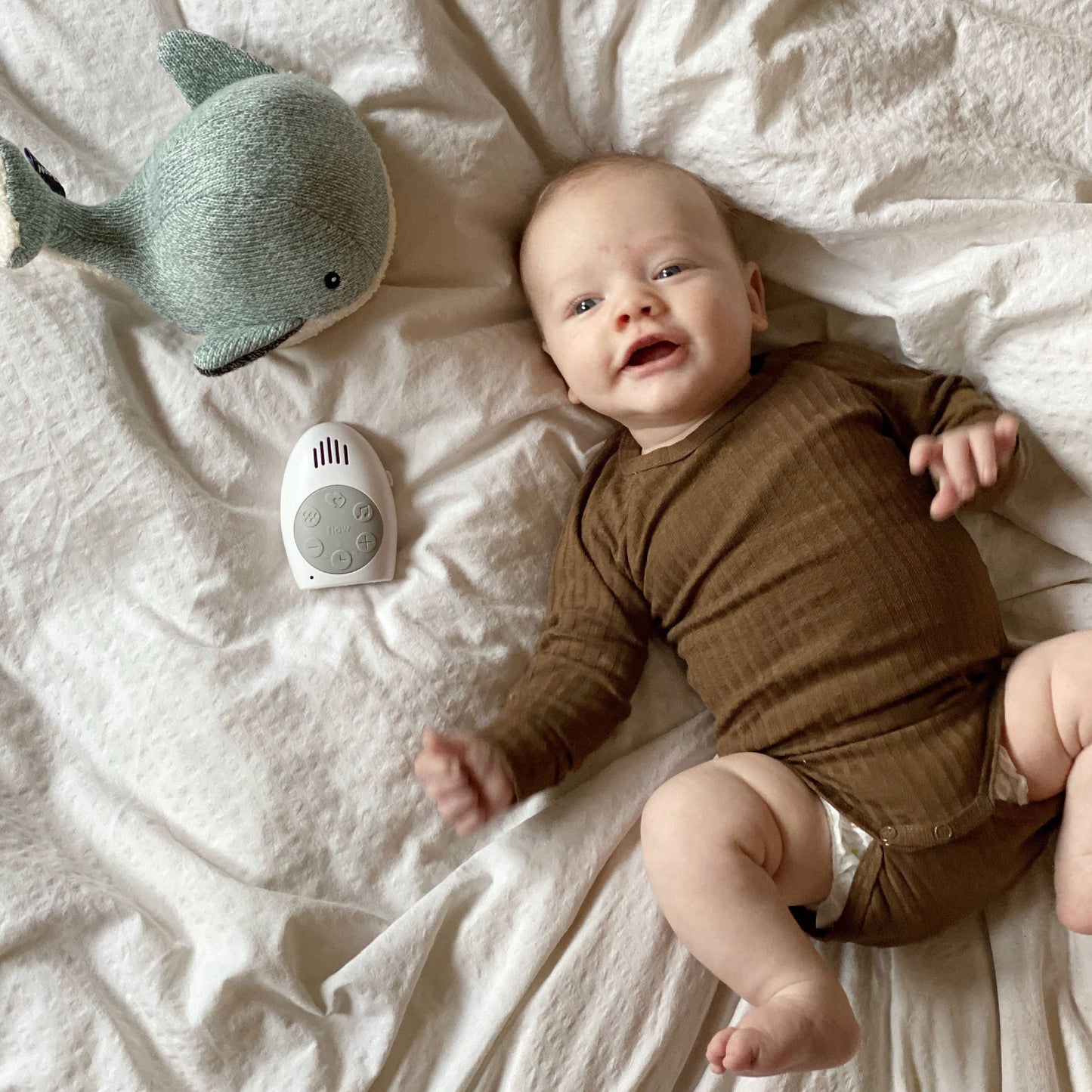 Flow Amsterdam Heartbeat Comforter - Moby Whale Green