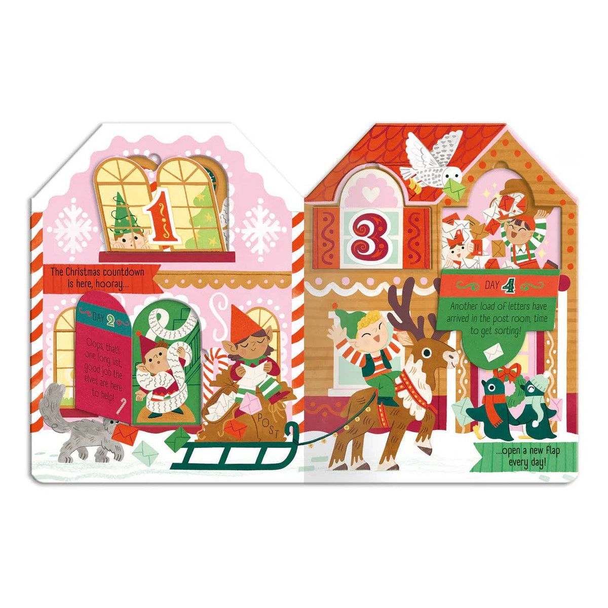 Santa's Village – Children’s Fold-Out Advent Christmas Book