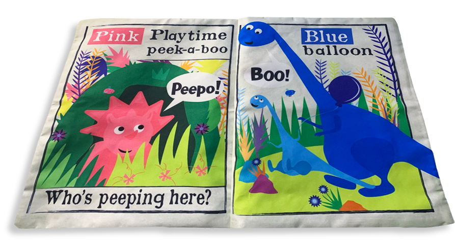 Jo & Nic's Crinkly Cloth Books - Rainbow Dinosaurs